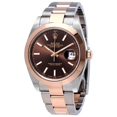 rolex datejust rose gold brown dial|rolex datejust 41 price.